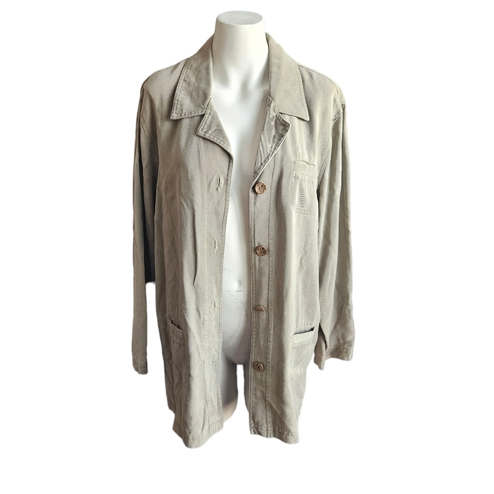 J.JILL Women's Button Front‎ Shacket Sz Large